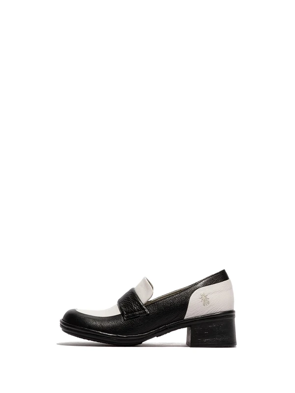 Fly London Women's ELAM574FLY Loafers, Black/White, 2 UK - Image 1