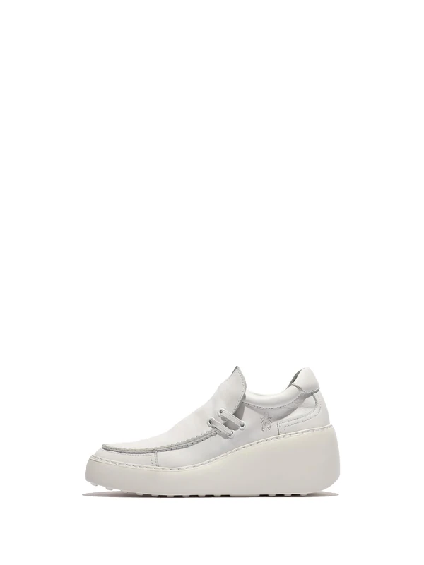 Fly London Women's DAVY667FLY Sneaker, White, 2 UK