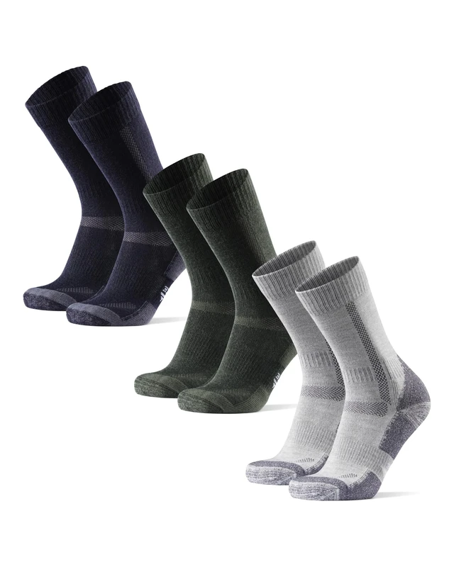 DANISH ENDURANCE Merino Hiking Socks, Winter Trekking Socks, Warm Merino Wool Socks, Breathable & Strong Padded, Unisex, Men, Women & Children, 1 or 3 Pairs