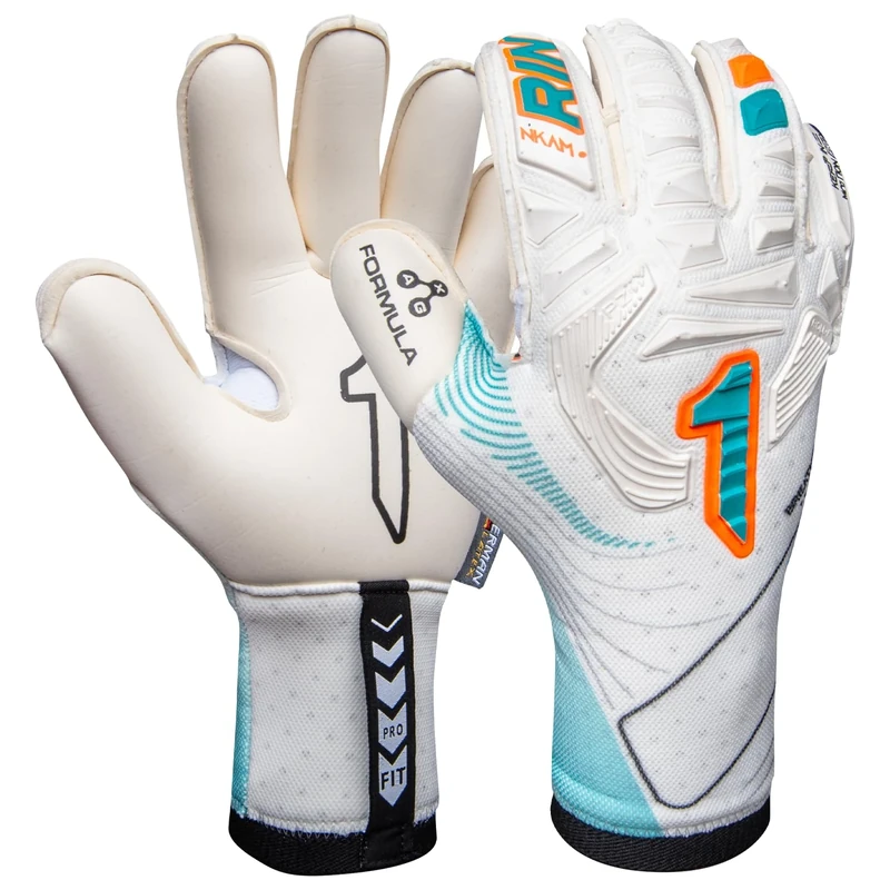 Rinat Nkam Pro W/G Goalkeeper Glove, Adult, Unisex, Balnco Green, Size 7