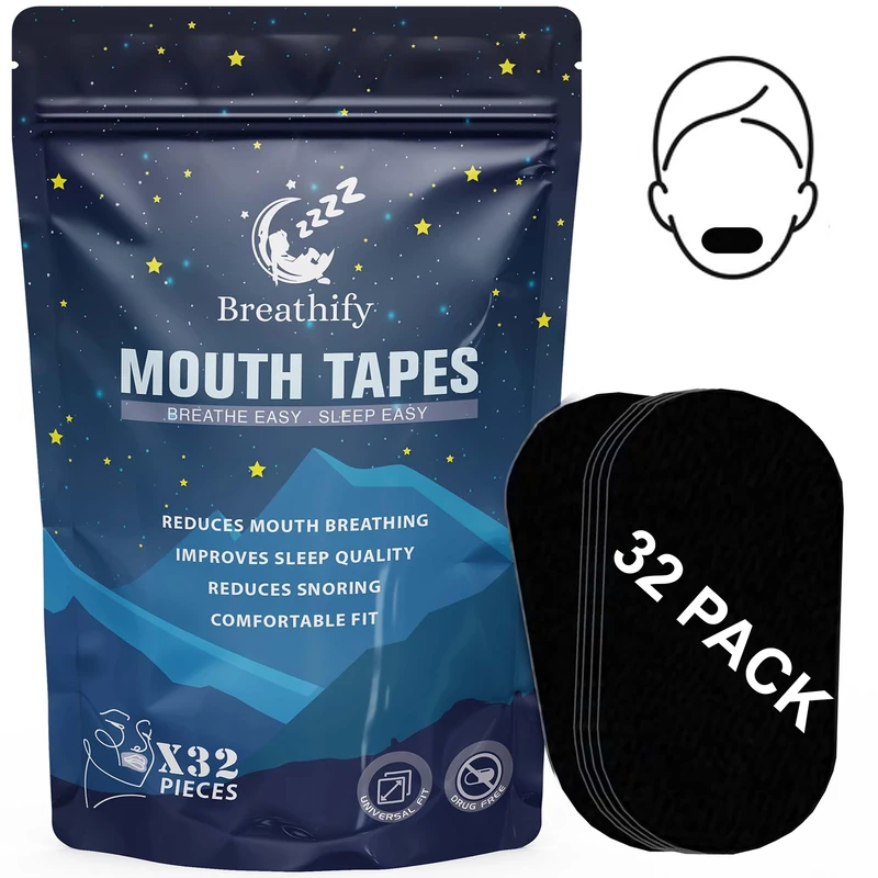 Breathify Mouth Tape for Sleeping - 32 Pack, Nasal Breathing Aid