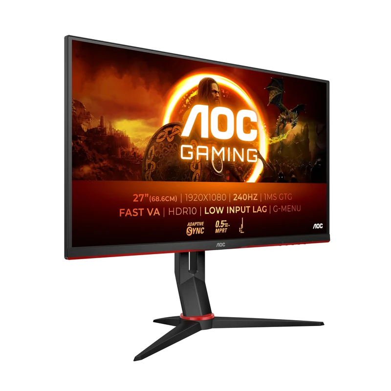 AOC Gaming 27G2ZN3 - 27 Inch FHD Monitor, 280Hz, 0.5ms,Fast VA, HDR10, Height Adjust stand, Low Input Lag, Game Modes, FreeSync (1920 x 1080,300 cd/m2, HDMI 2.0 / DP 1.4)