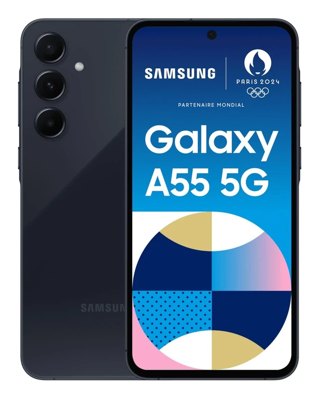 Samsung Galaxy A55 5G 16,8 cm (6.6") Double SIM hybride USB Type-C 8 Go 128 Go 5000 mAh Marine - [Italian, Hungarian, Polish, Romanian, Austrian, Swiss version]