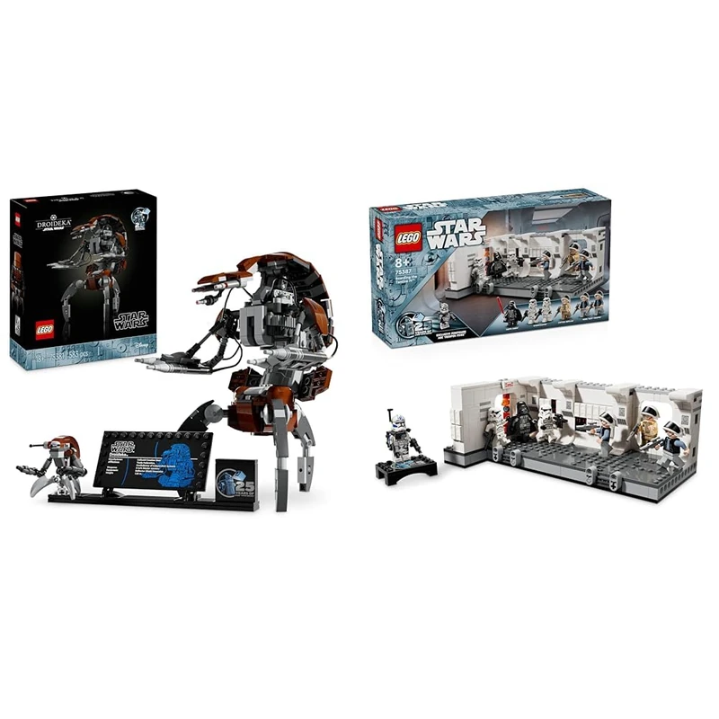 LEGO Star Wars Droideka Set, Collectible Droid Model Kit for Adults to Build, Home Officé Décor & Star Wars Boarding the Tantive IV Set, A New Hope Buildable Toy for 8 Plus Year Old Boys, Girls