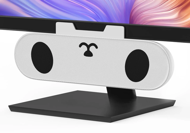 ADELGO USB Speakers for PC Desktop, Portable Computer Speaker for Laptop, Mini Soundbar Speaker with Clip-On Design for Monitor, Plug and Play