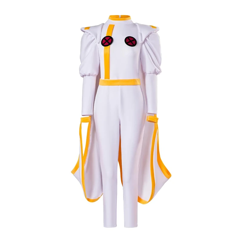 RocailleCos Adult Storm Cosplay Costume Jumpsuits Women's White Storm Outfits Full Set Halloween Outfit (white, XXL)