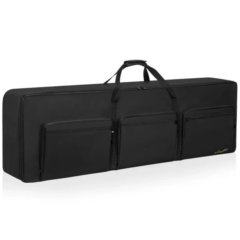 LASUK 88 Key Keyboard Case, Electric Piano Keyboard Gig Bag, 57.5"x7.1"x18.1"