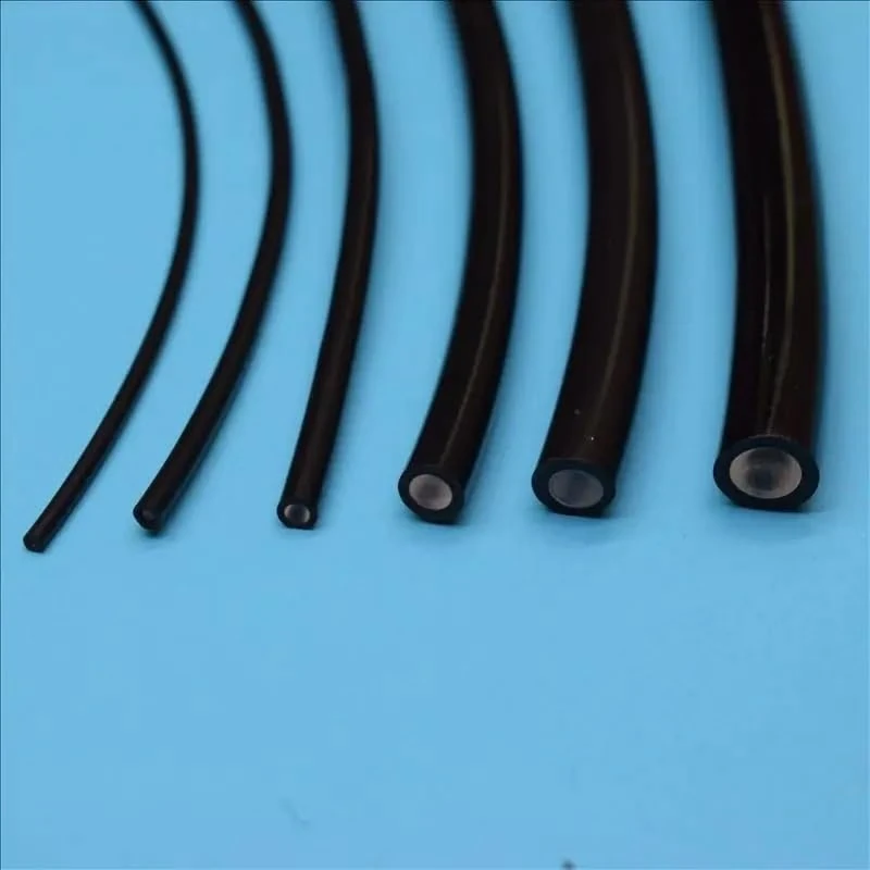 ZGYDNM 10mX black PMMA end glow fiber optic cable diameter Inner diameter 1mm/2mm/3mm/5mm/6mm(Color:Inner diameter 4mm)