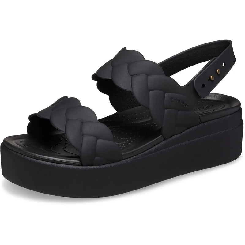 Crocs Women Sandal,Brooklyn Woven Upper LW,Black/Black,6 UK Women