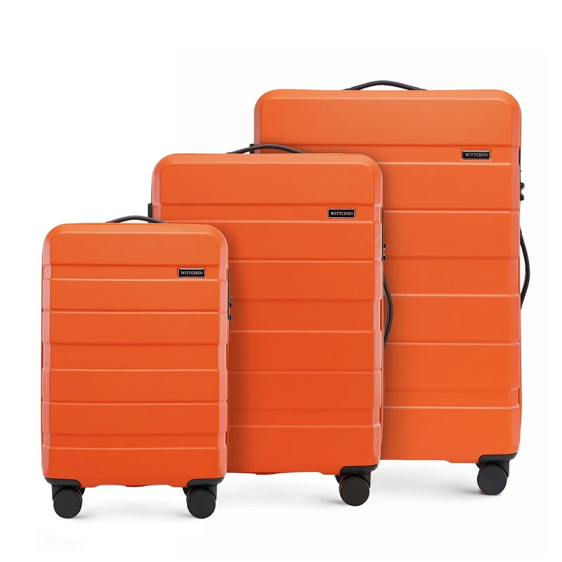 WITTCHENWITTCHEN Wittchen Comodo Line Suitcase Set, Hard Luggage Made of ABS TSA Lock Size S + M + L Orange, Orange, Koffer-Set 3tlg., Suitcase Set of 3.