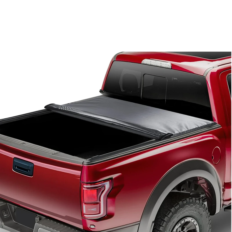 VEVOR Truck Bed Cover, Roll Up Truck Bed Tonneau Cover, Compatible with 2014-2024 Chevy Silverado/GMC Sierra 1500, for 6.6 x 5.2 ft / 6.6 x 5.3 ft Bed, Soft PVC material, Roll Up Tonneau Cover