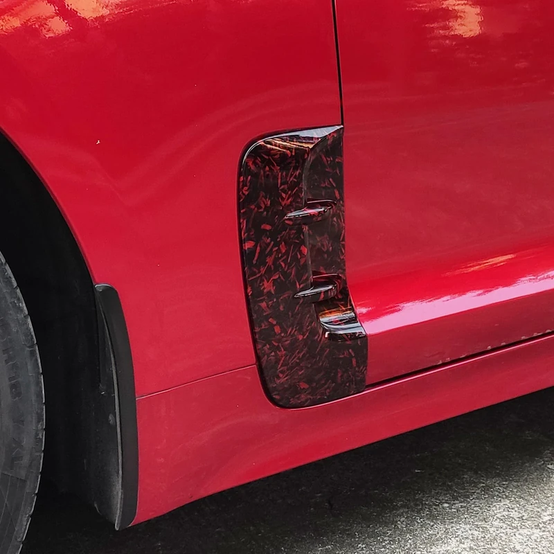 YOUTOOCAR Car Fender Side Vents Cover Compatible with Kia Stinger 2017-2024 Accessories (Forged Red)