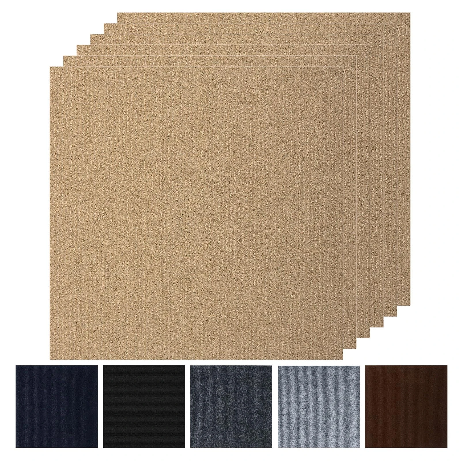 Peel and Stick Carpet Squares 24" x 24", Self Adhesive Non-Slip Carpet Tiles, Peel and Stick Soft Padded Carpet Tiles for Kitchen Bedrooms Indoor Outdoor(20 Tiles/80 sq ft)