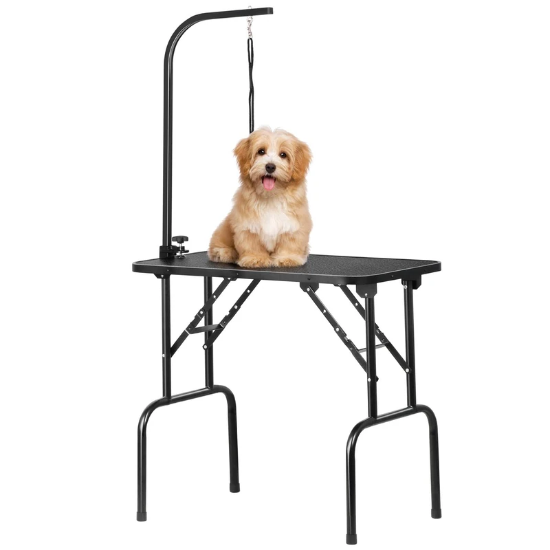 Yaheetech 32'' Portable Pet Grooming Table Collapsible Dog Grooming Table for Small Dog/Cat Beauty Trimming Table w/Adjustable Arm/Loop Noose - Image 1