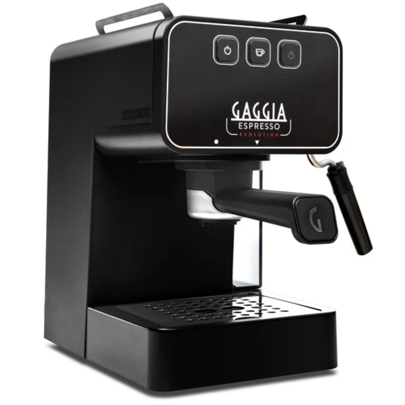 Gaggia Espresso Evolution Manual Coffee Machine and Cappuccino Maker with Milk Frother, Stone Black