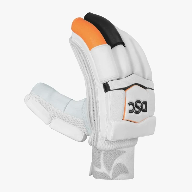 DSC Krunch 7000 Batting Gloves 2023| Material: Premium PU | FRP (Fiber Reinforce Protection) | Pre-Curved Fingers | Superior Grip and Feel | Optimum Ventilation In Palm, White