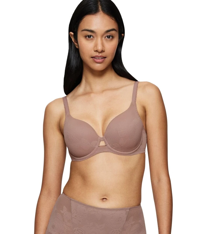 Triumph Women's Wild Rose Sensation Bra, Chocolate Mousse, 40B