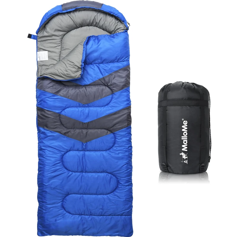 MalloMe Sleeping Bags for Adults & Kids Sleeping Bag 3-4 Season - Ultralight Backpacking Sleeping Bag Cold Weather & Warm, Lightweight Compact, Single Adult Girls Boys Winter Sleep Camping Accessories