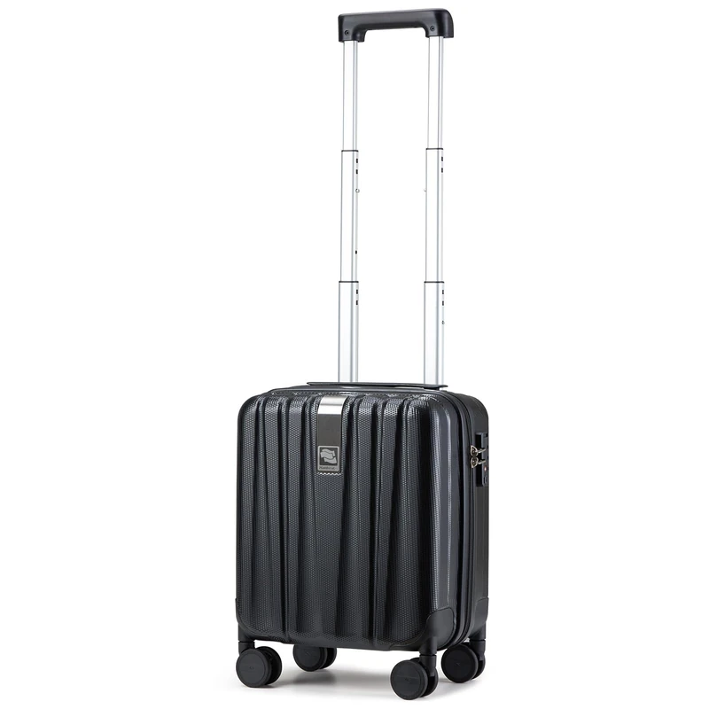 Hanke Underseat Carry On Luggage Suitcase with Wheels 14in 16in 20in 24in 29in Spinner Luggage Built in TSA Lighweight PC Hardside Rolling Suitcases Travel Bag, Jet Black, Expandable 29 Inch