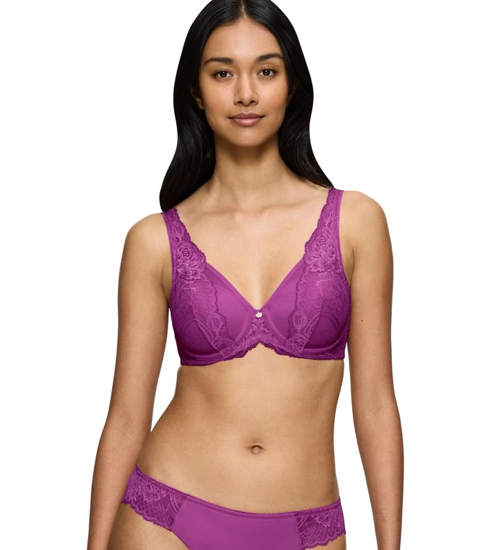 Triumph Women's Wild Peony Florale Bra, Purple, 34B