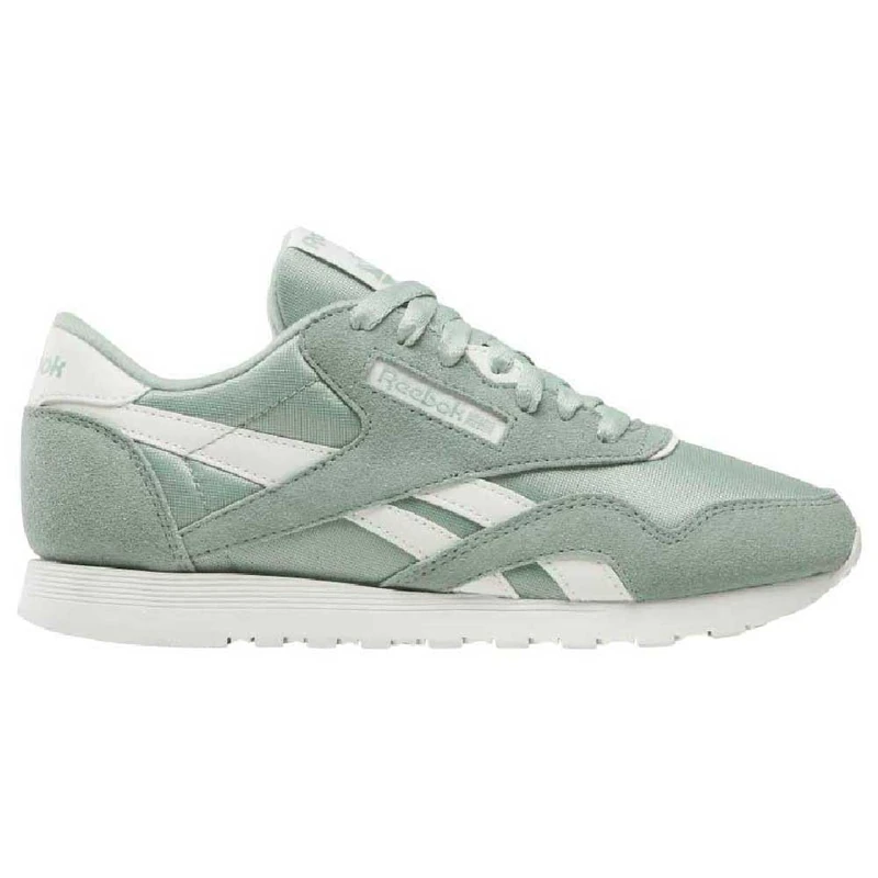 Reebok Women's Classic Nylon Trainers, Hybrid Green Hybrid Green Chalk, 5 UK
