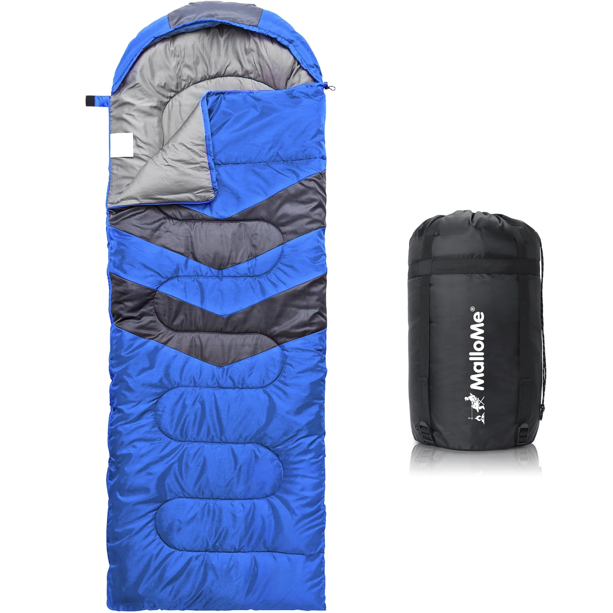 MalloMe Sleeping Bags for Adults & Kids Sleeping Bag 3-4 Season - Ultralight Backpacking Sleeping Bag Cold Weather & Warm, Lightweight Compact, Single Adult Girls Boys Winter Sleep Camping Accessories