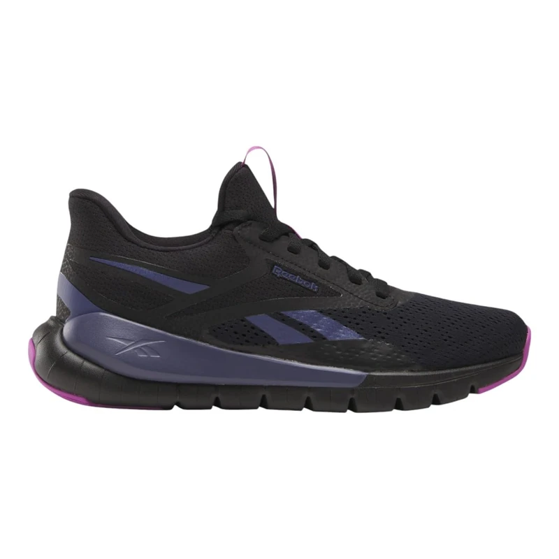 Reebok Women's Flex Trainer Trainers, Black Twilight Purple Rave, 2.5 UK