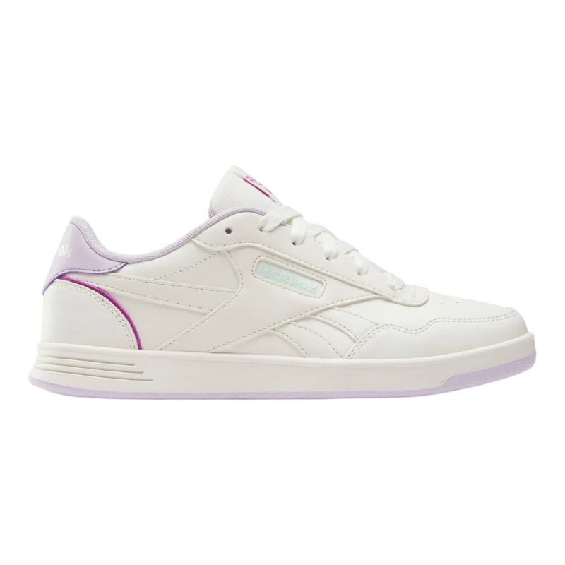 Reebok Women's Court Advance Sneakers, Chalk Digitalgleam Purplerave, 4 UK