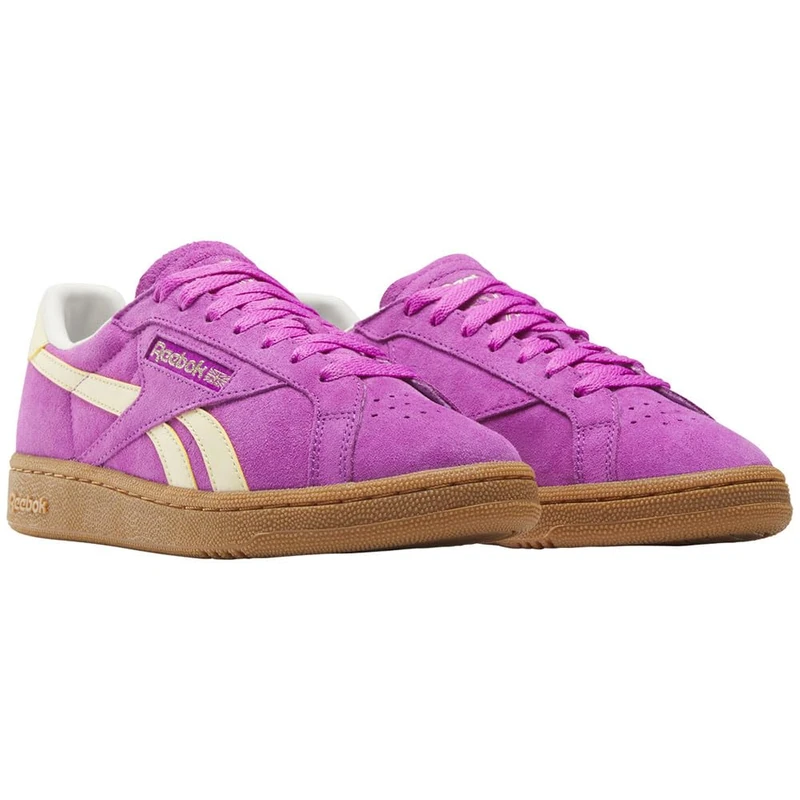 Reebok Unisex Club C Grounds UK Trainers, Purplerave Bleachedyellow Chalk, 8 UK