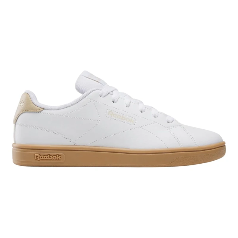 Reebok Women's Court Clean Trainers, Ftwrwhite Tan Sand, 4 UK