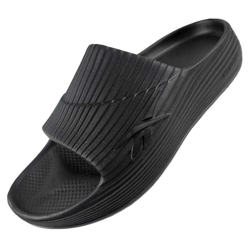 Reebok Unisex DMX Recovery Slide Sandal, Washed Black, 12 UK