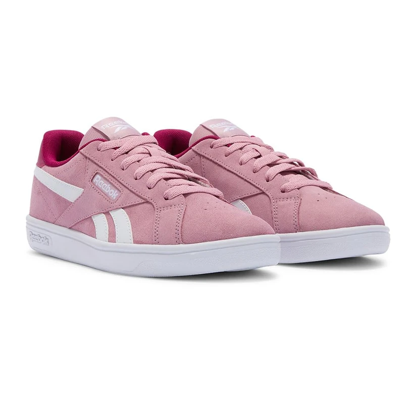 Reebok Unisex Court Retro Trainers, DustyRose Verryberry White, 5 UK