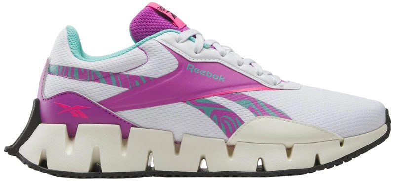 Reebok Unisex Zig Dynamica StrSneaker, FTWR White Vintage Chalk Purple Rave, 4 UK