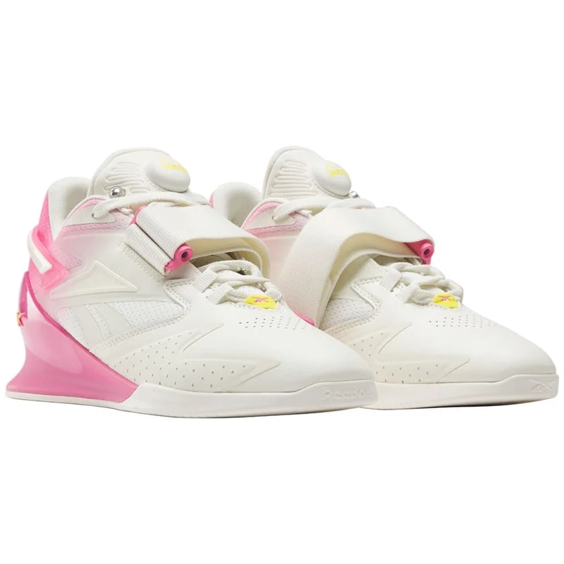 Reebok Women's Legacy Lifter III Trainers, Chalk Golden Haze Atomic Pink, 7.5 UK