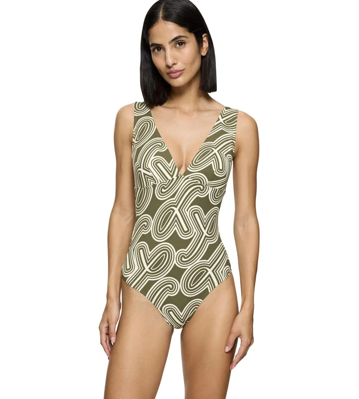 Triumph Women's Flex Smart Summer OP 05 pt One Piece Swimsuit, Green - Light Combination, 2