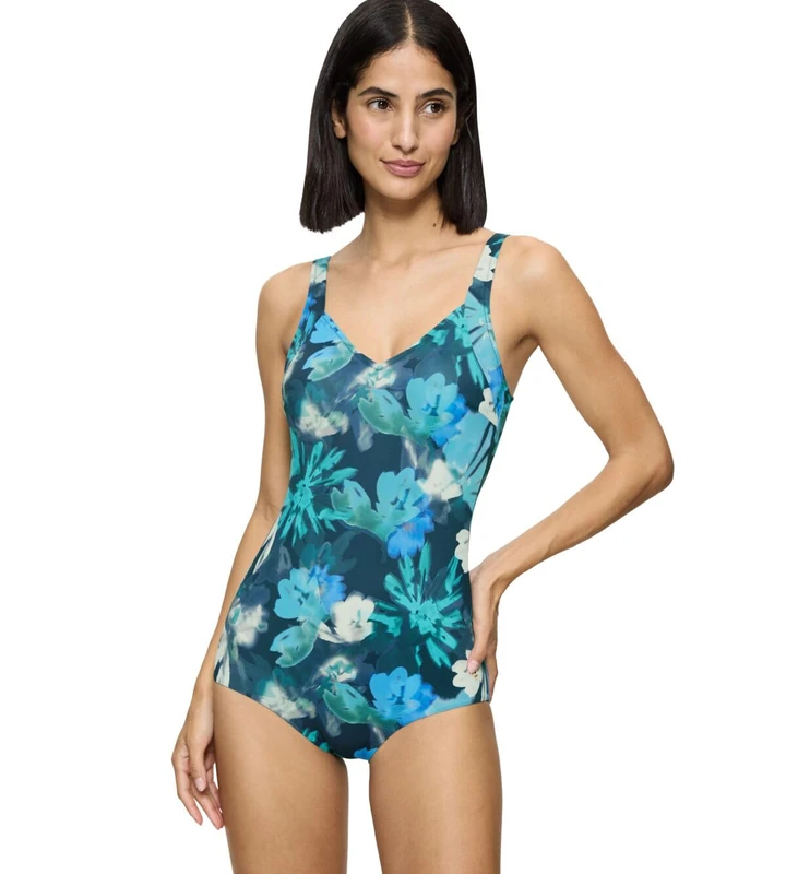Triumph Women's Summer Fleur Op One Piece Swimsuit, Turquoise-Dark Combination, 46
