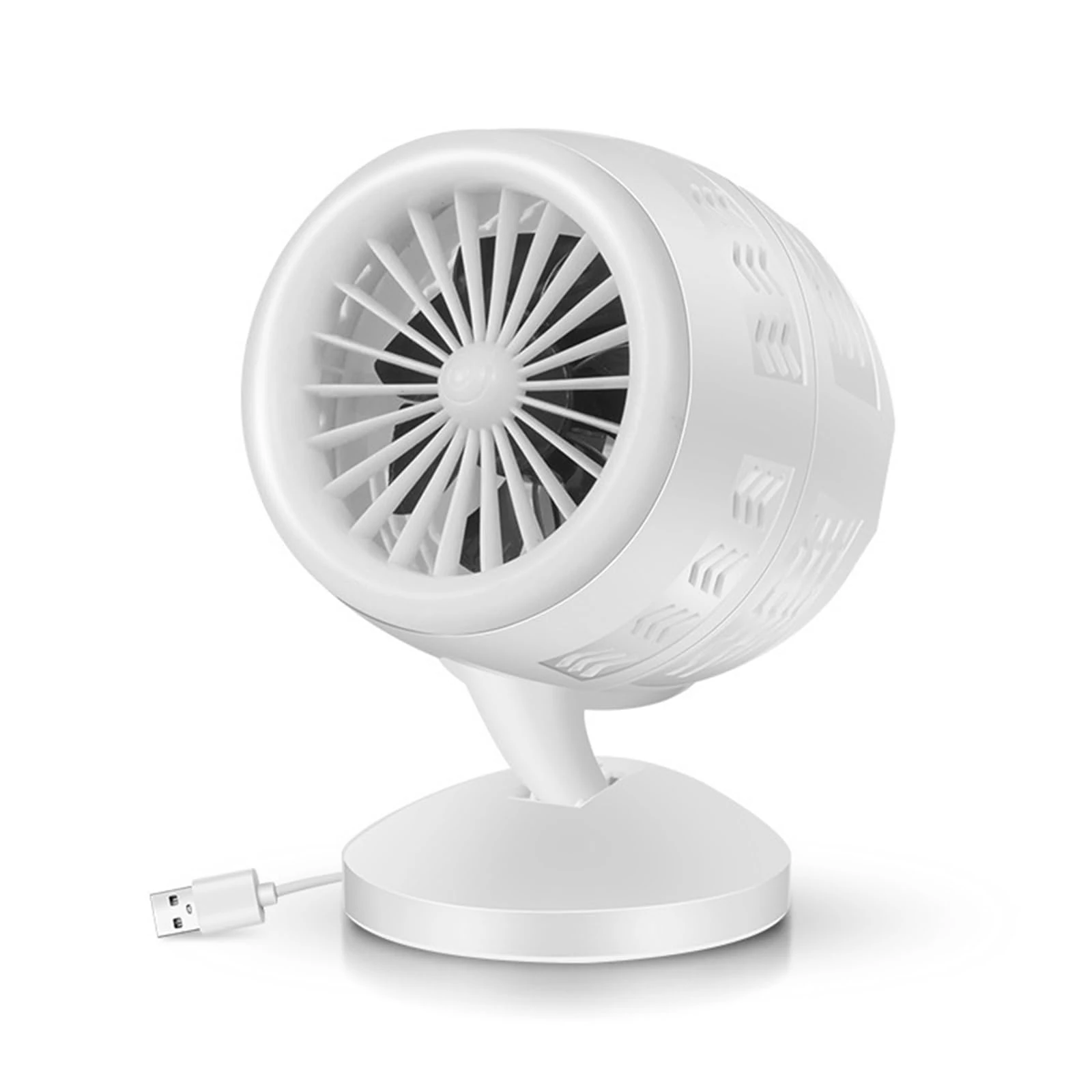 YYGJYGOO Portable Range Hood, Desktop Range Hood with 2-Speed Exhaust Fan, 360 Degrees Parallel Rotation Hood, USB Cooker Hood for Home Kitchen BBQ Hot Pot(Color:White)