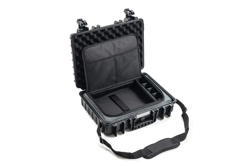 B&W International B&W Outdoor Transport Case Type 5040 - Black - with Laptop Bag - Waterproof According to IP67 Certification, Dustproof, Shatterproof and Indestructible, Black, Typ 5040 - Innenmaß - Image 1