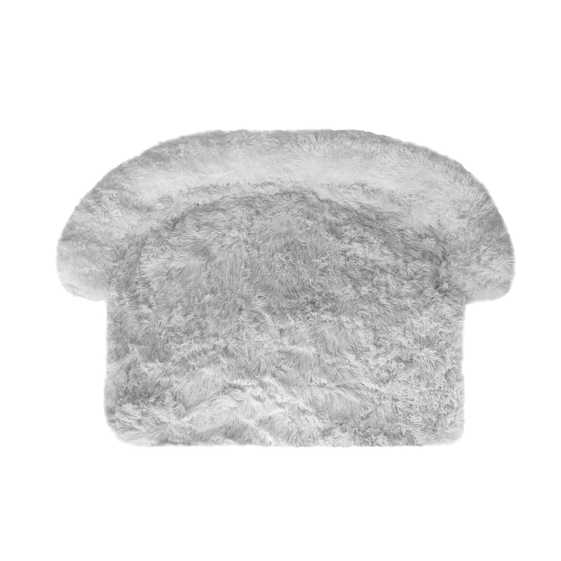 Record - Soft Plush Pet Bed for Dogs and Cats for Sofa. Pet Bed with Non-Slip and Waterproof Base.Sofa Cushion for Pets 102x89x13h, Grey