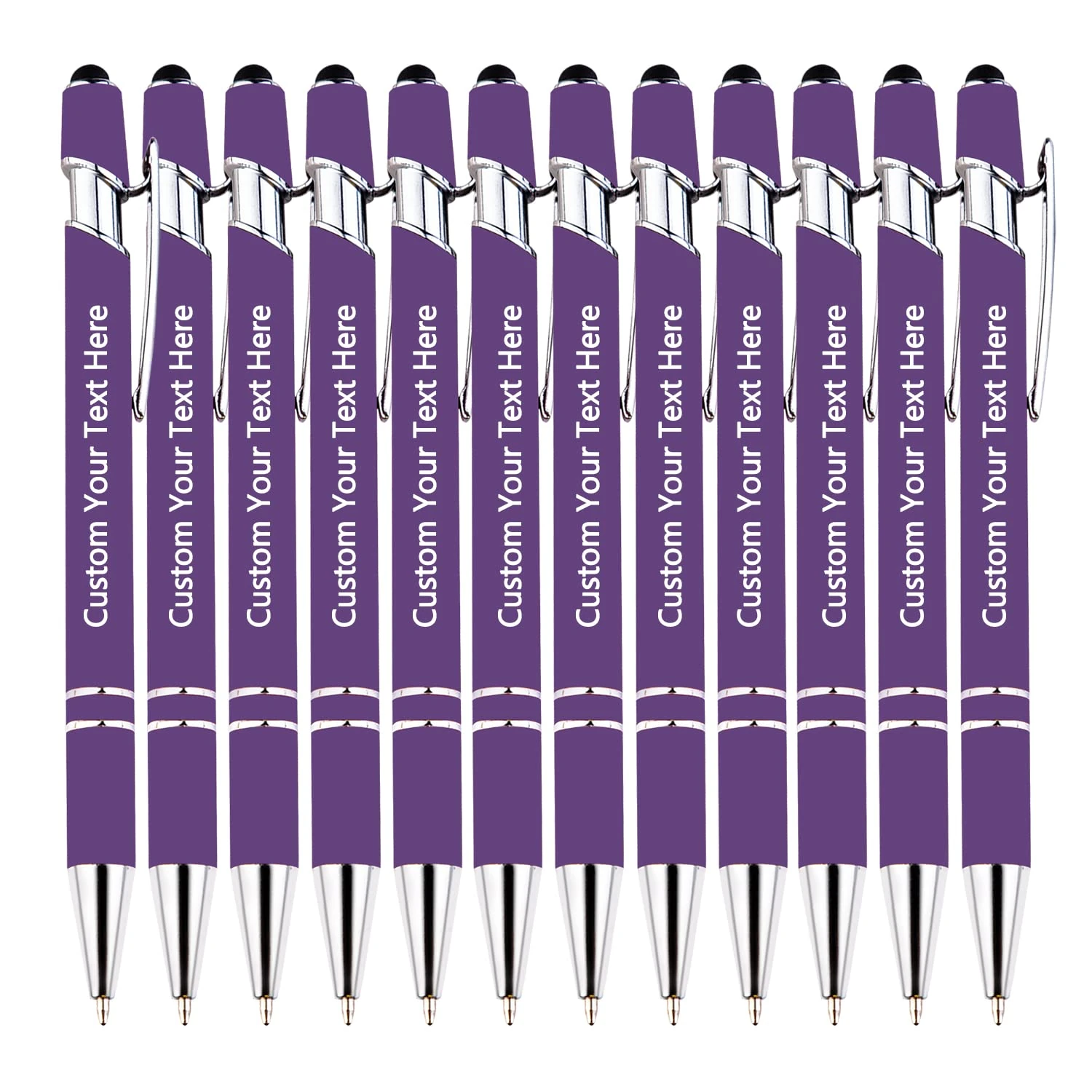 Up to 300 Ballpoint Pens, Custom Ballpoint Pen Engraving Your Name and Text, Personalized Ballpoint Pen with Touch Function for Phone, Tablet, Various Touch Screen Devices, Quality Metal Pen - 156PC