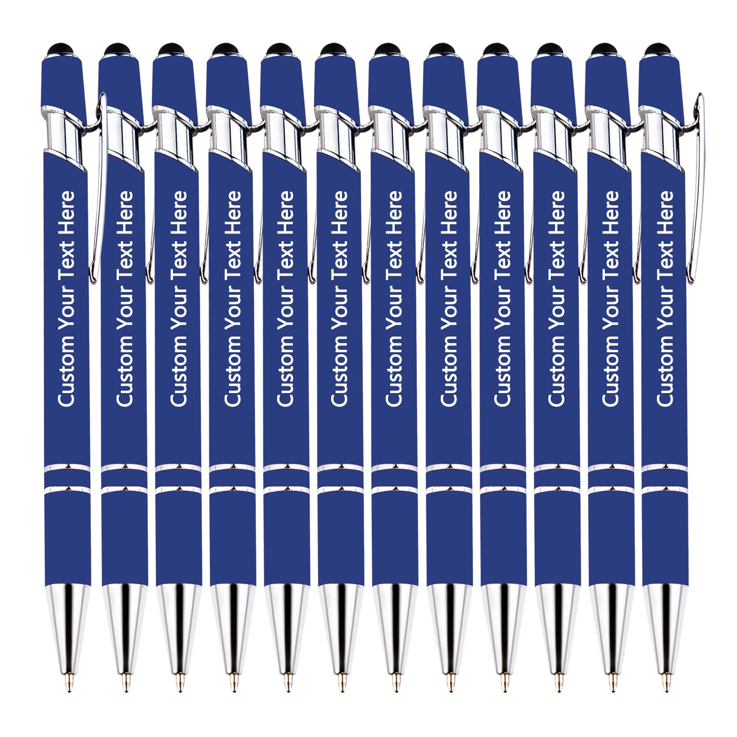 Custom Ballpoint Pen with Business URL, Personalized Soft Touch Ballpoint Pen, Smooth Writing, 0.5mm Custom Name Pen, Personalized Engraving Your Name for Graduation, Birthday, Christmas - 156PC