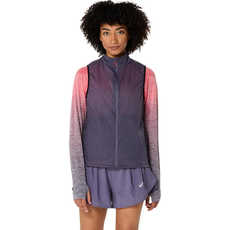ASICS 2012C974-500 METARUN PACKABLE GILET Sports vest Women's GREYISH PURPLE Size M