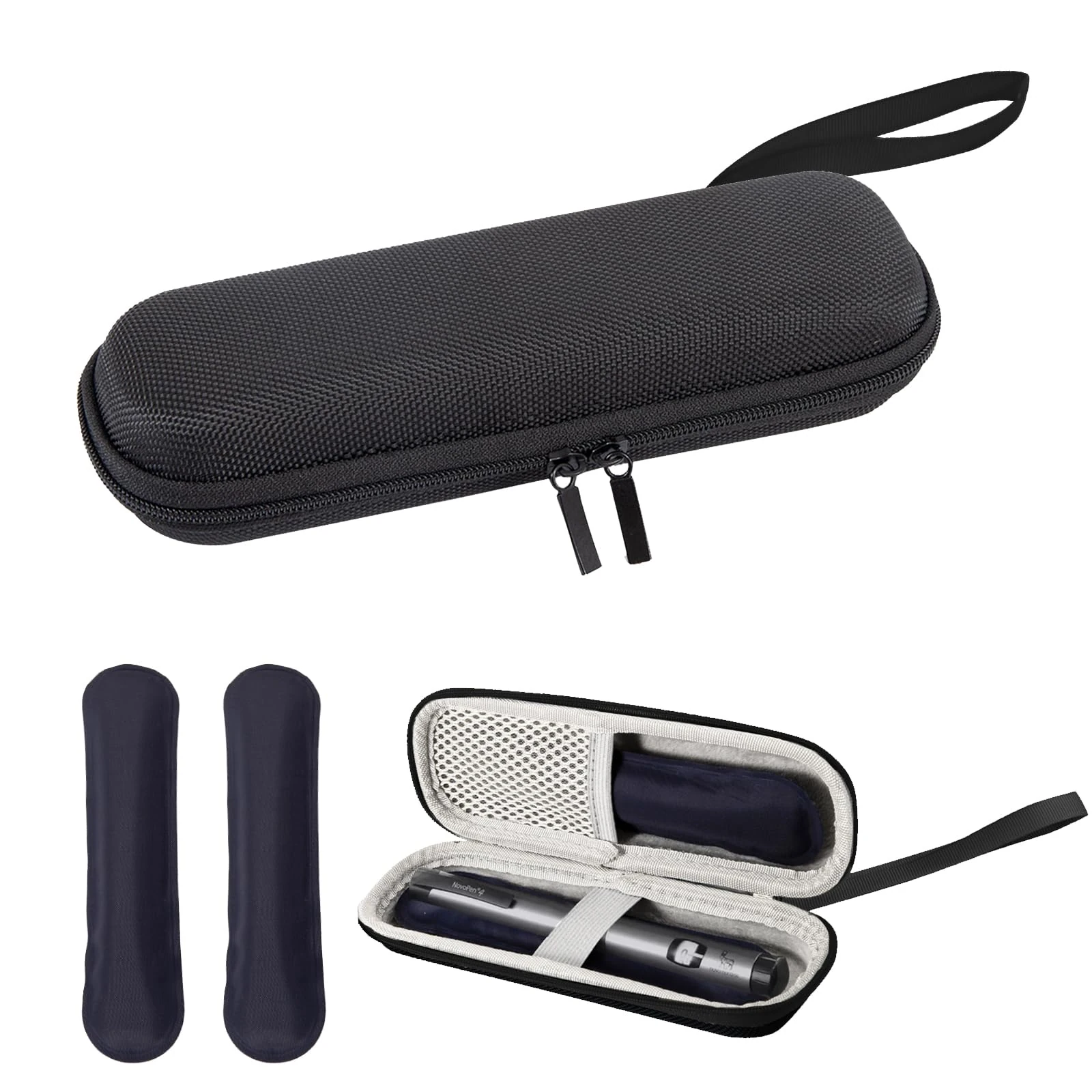 Nogsay Insulin Cooler Travel Case,Monjaro Insulin Pen Case,Medicine Cool Bag with 2 Ice Packs,Portable Diabetic Medication Needles Medical Supplies Cooling Small Storage Travel Pouch