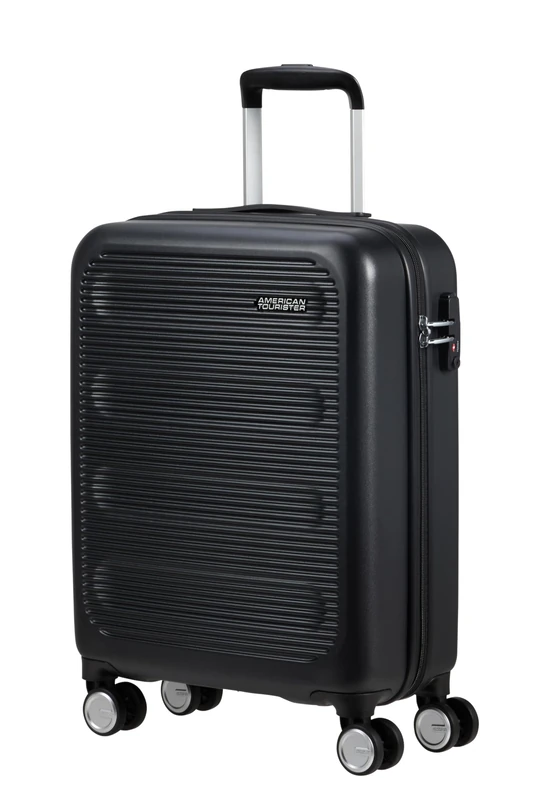 American Tourister Astrobeam - Spinner S, Hand Luggage, 55 cm, 36 L, Black (Storm Black)