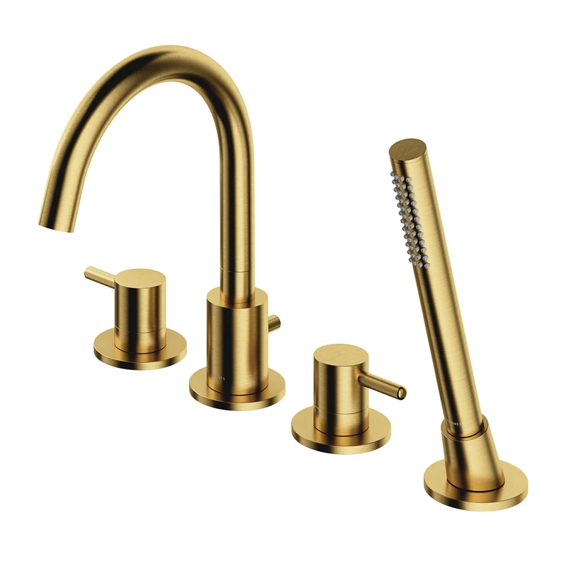 Omnires Y1232BSB Bathroom tap for Bath with 4 Holes Y-Brushed brass-Y1232BSB, Brass