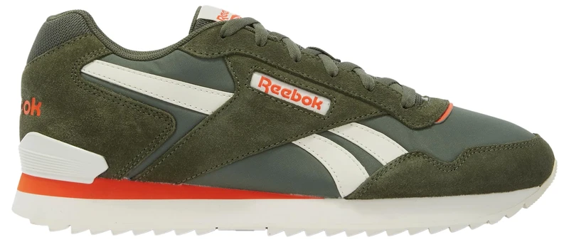 Reebok Unisex Glide Ripple Clip Trainers, Breakaway Green Chalk Pump Orange, 8 UK