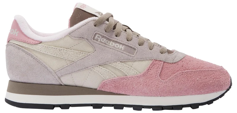Reebok Unisex Classic Leather Trainers - Sand Hazy Grey Dusty Rose