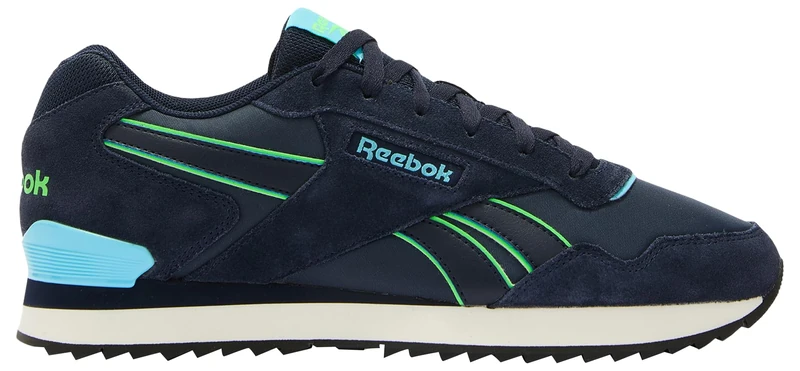 Reebok Unisex Glide Ripple Clip Trainers, Vector Navy Digital Blue Solar Lime, 7.5 UK