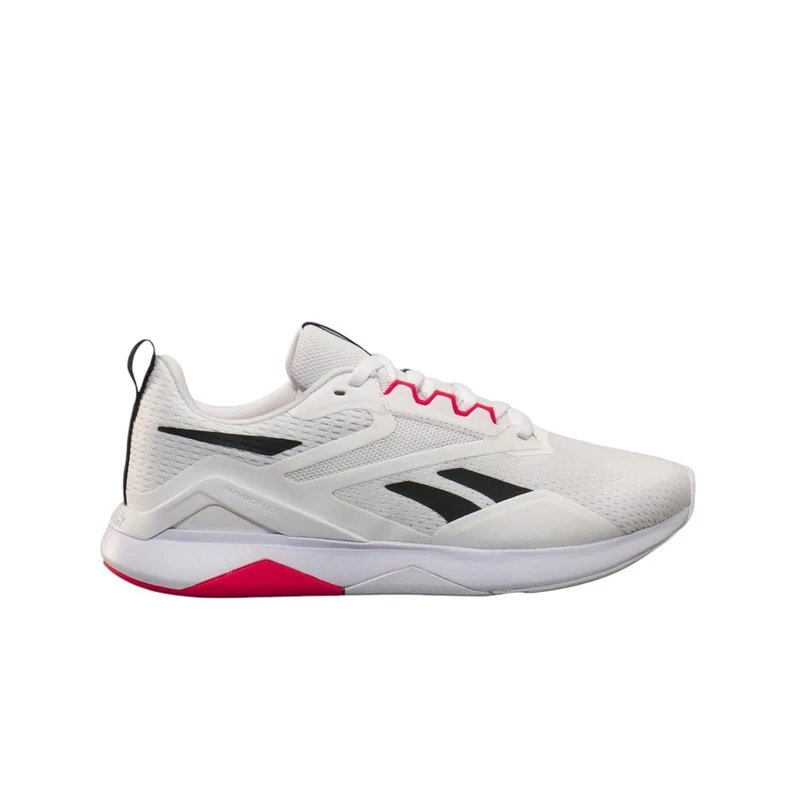 Reebok Men's Nanoflex 2 Trainers, White Black Energy Red, 9.5 UK