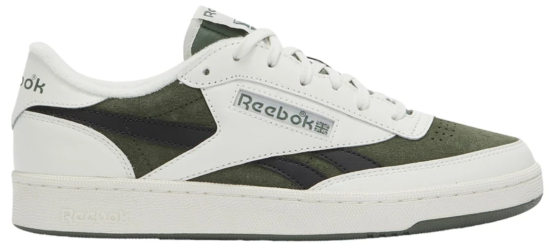 Reebok Unisex Club C Revenge Vintage IISneaker, Chalk Breakawaygreen Washed Black, 8 UK